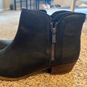 Lucky Brand black leather booties size 11
